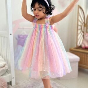 Rainbow Star Tulle Dress