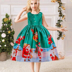Green Santa Christmas Dress