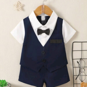 Striped Bow Gentleman Suit