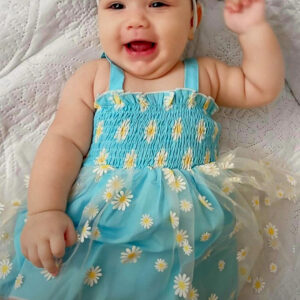 Blue Daisy Strappy Dress