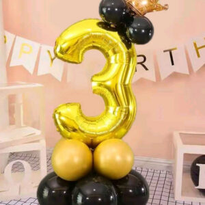 Black and Gold Balloon Set