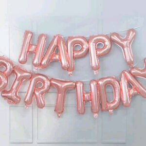 Pink Happy Birthday Balloons