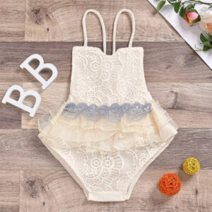 Cream Lace Boho Romper
