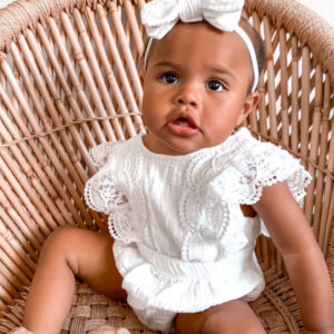 White Lace Vintage Romper