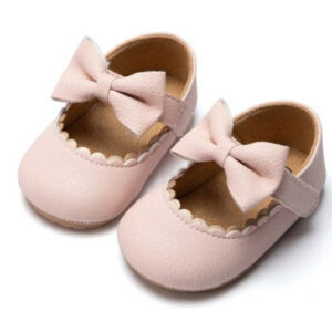 Pink Leather Bow Pumps