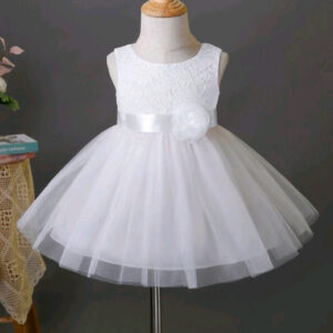 White Lace Flower Dress