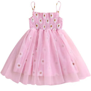 Pink Daisy Tulle Dress