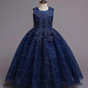 Long Navy Floral Dress