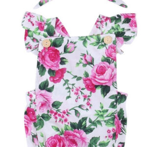 Cerise Rose Romper Outfit