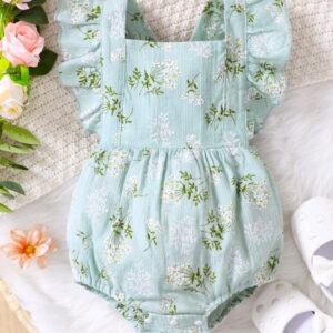 Mint Petite Floral Romper