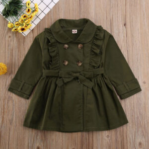 Olive Trench Bow Coat