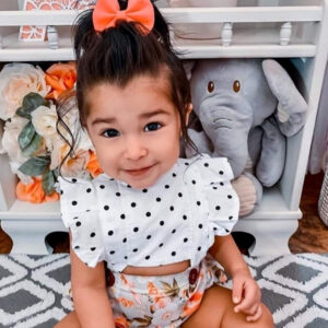 Polka Floral Romper