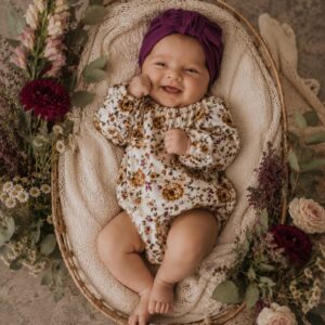 Vintage Petite Floral Romper Set