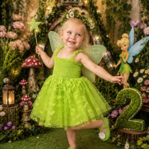 Lime Green Butterfly Dress