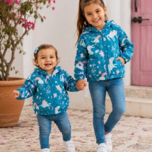 Petrol Blue Unicorn Windbreaker