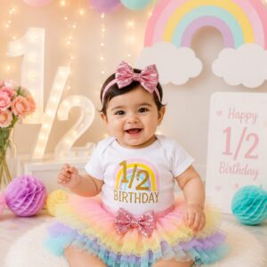 Birthday Rainbow Romper Outfit