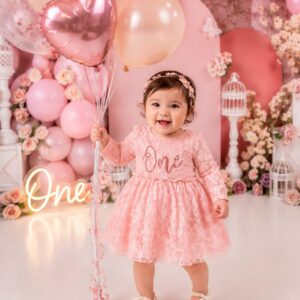 Dusty Pink Lace Romper