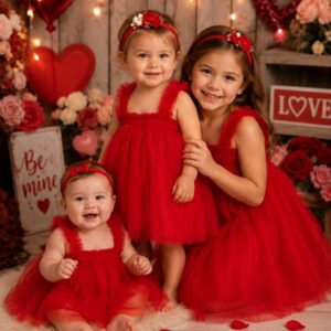Flowy Red Tulle Dress
