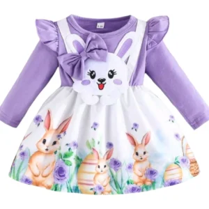 Purple Bunny Bow Dress